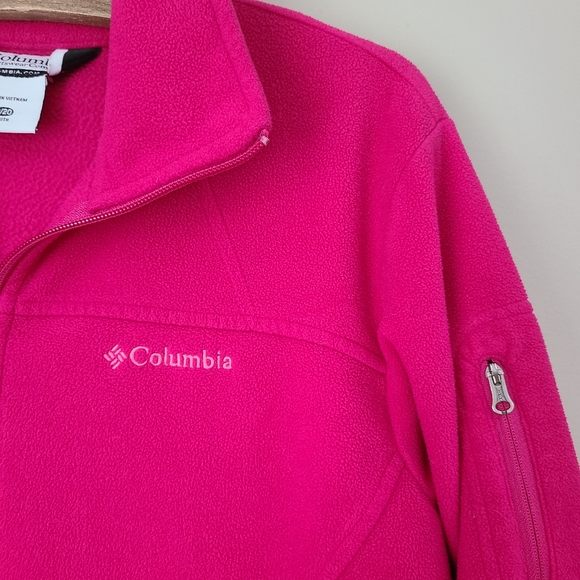 COLUMBIA | Pink Full-Zip Fleece Jacket – Youth 18/20 (Fits Women’s Small) - Picture 4 of 7